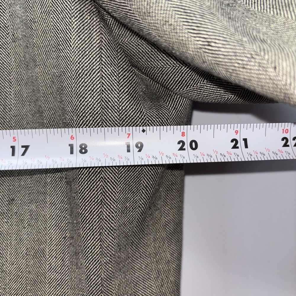 Lauren Ralph Lauren Silk Wool Linen Herringbone Blazer Jacket Women's 12 - Picture 3 of 9
